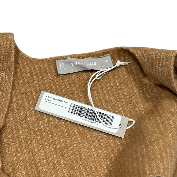 NWT! Everlane The Cozy Stretch Tank Crop Camel Top - Size Medium - Picture 11 of 11